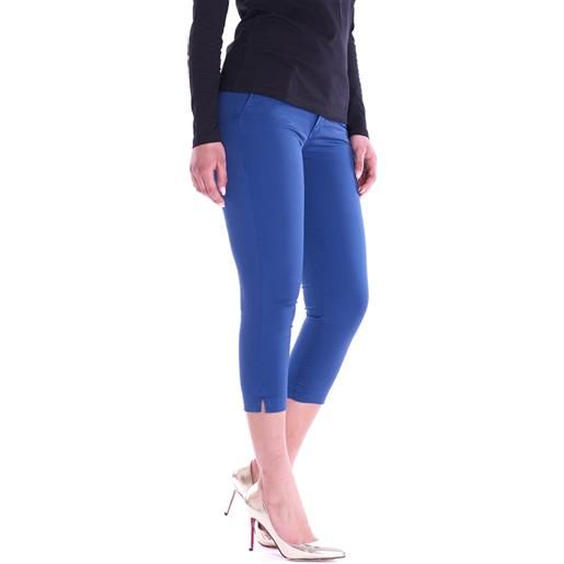 Trussardi pantalone trussardi jeans 260 capri blu, colore blu