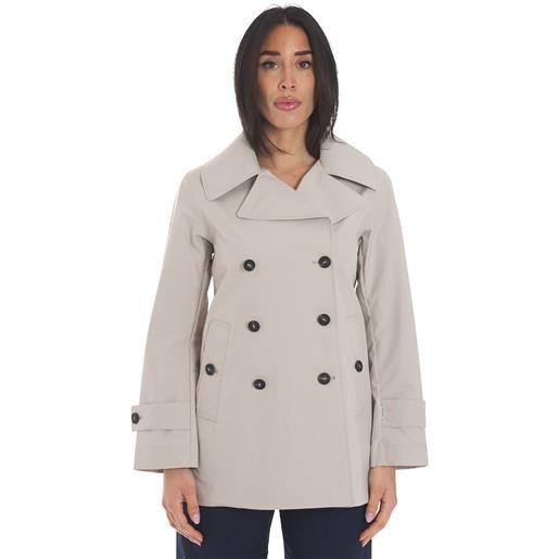 SAVE THE DUCK trench SAVE THE DUCK donna doppiopetto sofi, colore sabbia