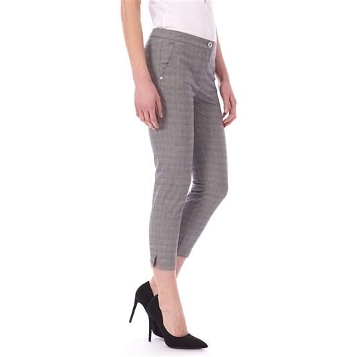 Trussardi pantalone capri trussardi jeans a quadri, colore grigio