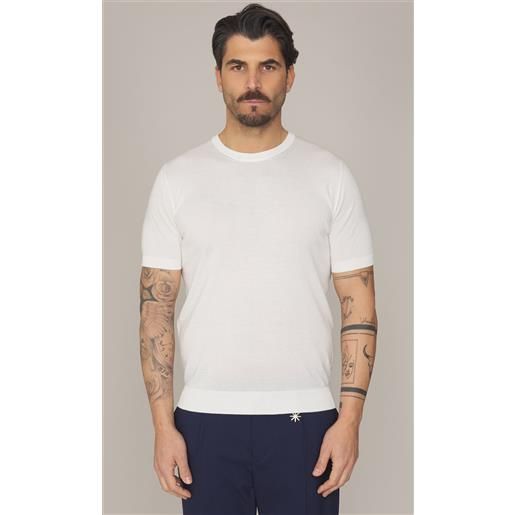 MASQ maglia MASQ manica corta in puro cotone, colore bianco