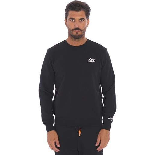 SUN 68 felpa SUN 68 sport girocollo nera, colore nero