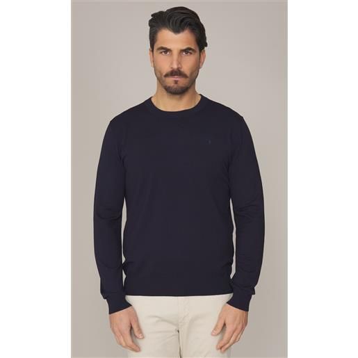 Trussardi maglia trussardi in viscosa leggera, colore blu