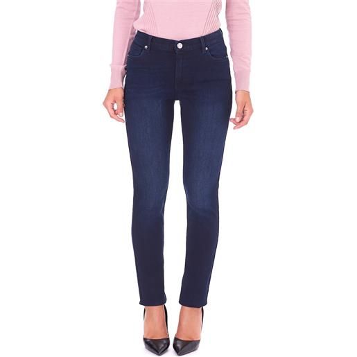 Trussardi jeans trussardi 105 skinny blu scuro lavato, colore blu