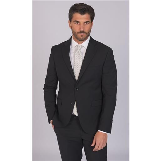 ALESSANDRO GILLES abito ALESSANDRO GILLES pura lana tinta unita drop 7, colore nero