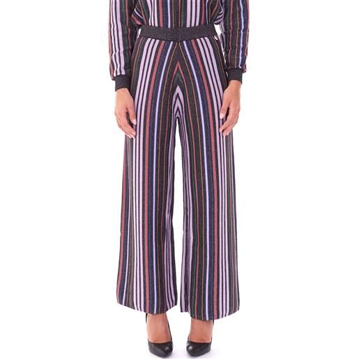 WHITE WISE pantalone WHITE WISE rigato in lurex, colore nero