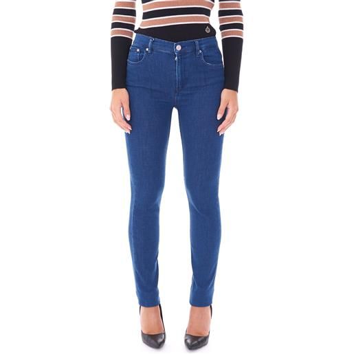 Trussardi jeans trussardi 105 skinny satin blu, colore blu