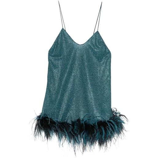 Oséree `lumiere plumage` short dress