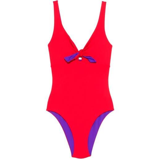 Fisico one-piece swimsuit with knot