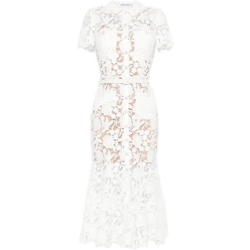 Self-Portrait lace collared midi dress