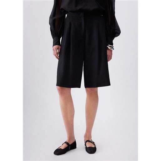 Liu jo bermuda in misto lino, nero
