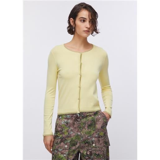 LIUJO liu jo cardigan con spacchetti, giallo