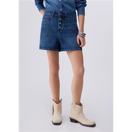 Liu jo shorts in denim, denim blu