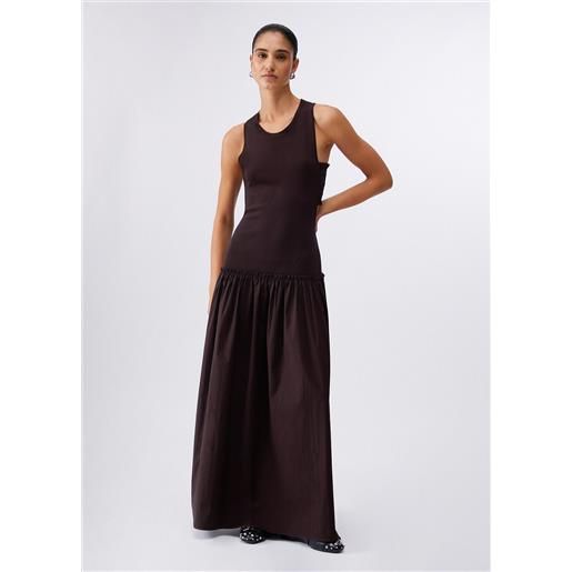 LIUJO liu jo abito lungo con cut-out, marrone scuro
