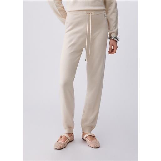Liu jo pantaloni in lurex, champagne