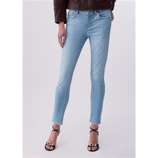 Liu jo jeans skinny cropped, denim blu