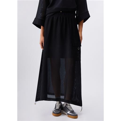 Liu jo gonna lunga in mesh, nero