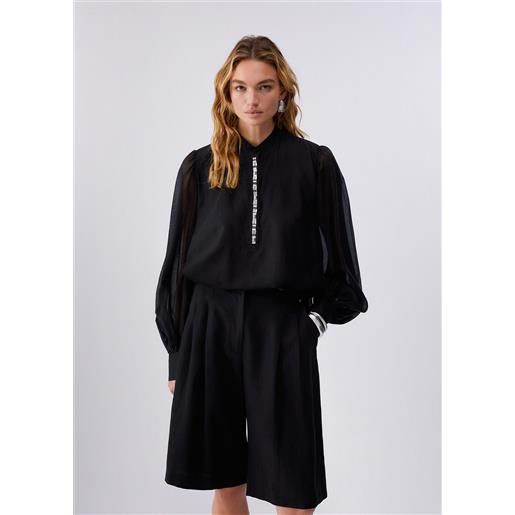 Abito in mussola da donna, estivo, con scollo a V, in tinta unita, con bottoni, casual, a maniche corte, leggero, in mussola boho, per il tempo libero, linea ad A, camicetta, Blu