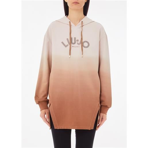 Liu jo felpa con cappuccio, marrone