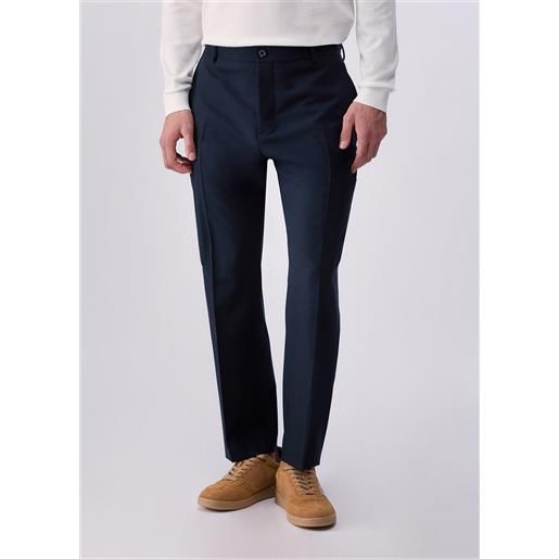 Liu jo pantaloni worker in misto lana, blu scuro