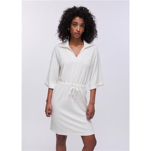 LIUJO liu jo abito corto in scuba, bianco latte