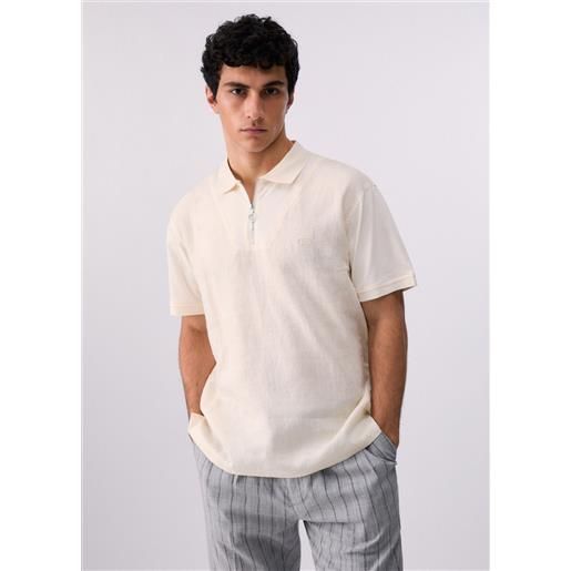 Liu jo polo 100% lino, panna