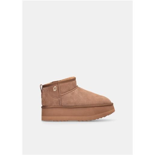 Liu jo stivaletti warm platform, cognac