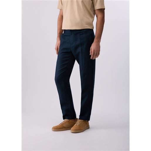 Liu jo pantaloni 100% lino, blu