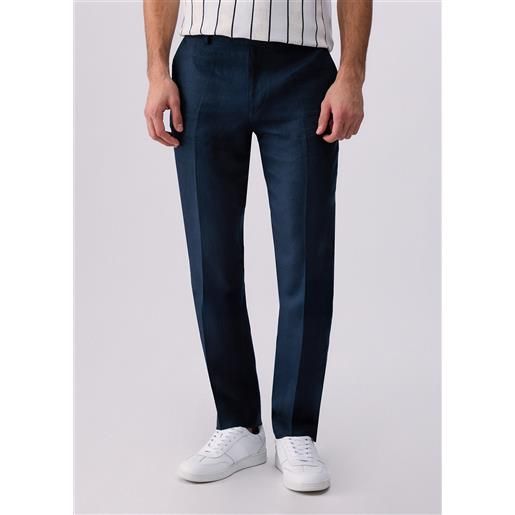 Liu jo pantaloni 100% lino, blu