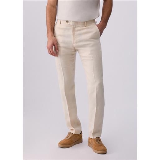 Liu jo pantaloni 100% lino, bianco