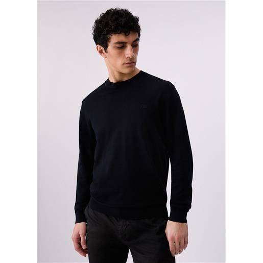 Liu jo maglia in crêpe di cotone, nero