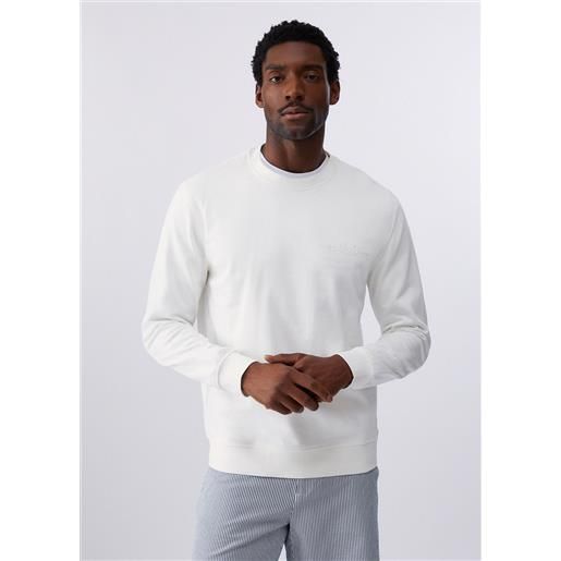 Liu jo felpa con logo, bianco