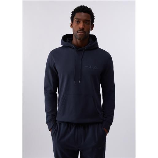 Liu jo felpa con cappuccio, blu scuro