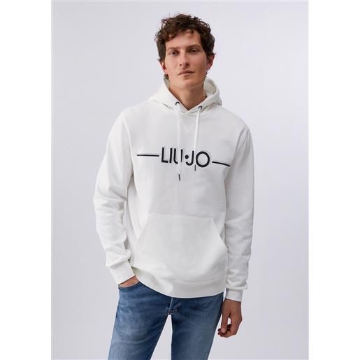 Liu jo felpa con cappuccio, bianco