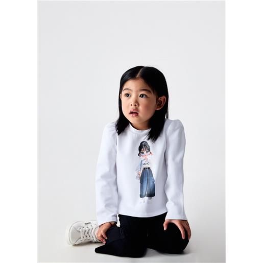 Liu jo felpa con stampa, bianco