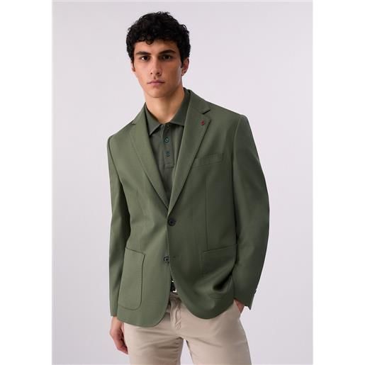 Liu jo giacca elegante in jersey, verde timo
