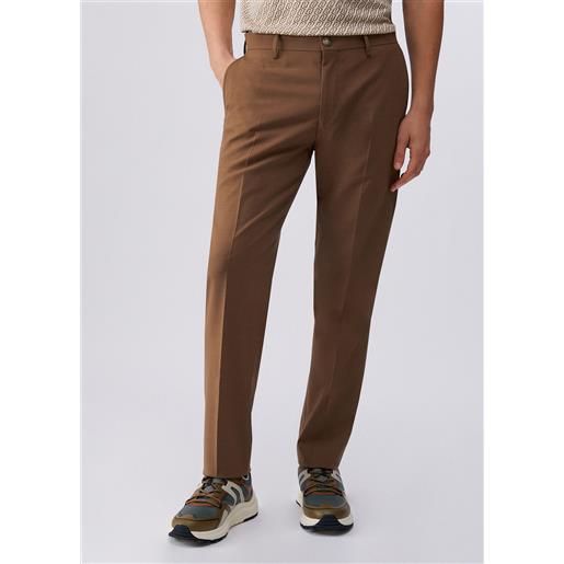Liu jo pantaloni chino in misto lana, zenzero
