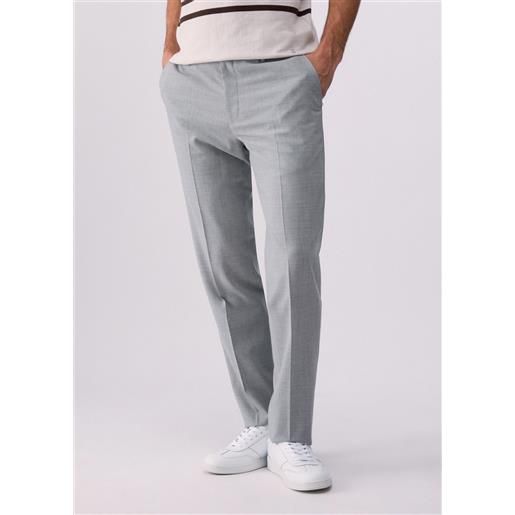 Liu jo pantaloni chino in misto lana, ghiaccio