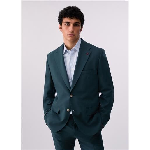 Liu jo giacca in fresco lana, verde scuro