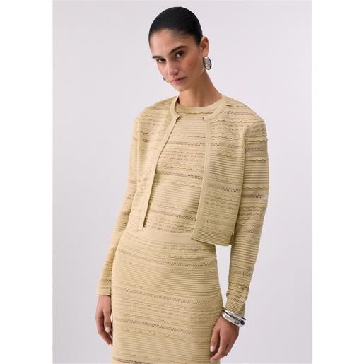 LIUJO liu jo cardigan traforato, giallo