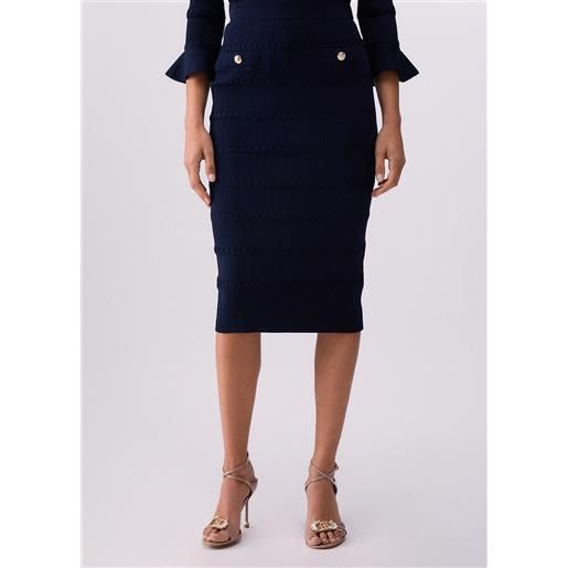 Liu jo longuette in maglia, blu scuro