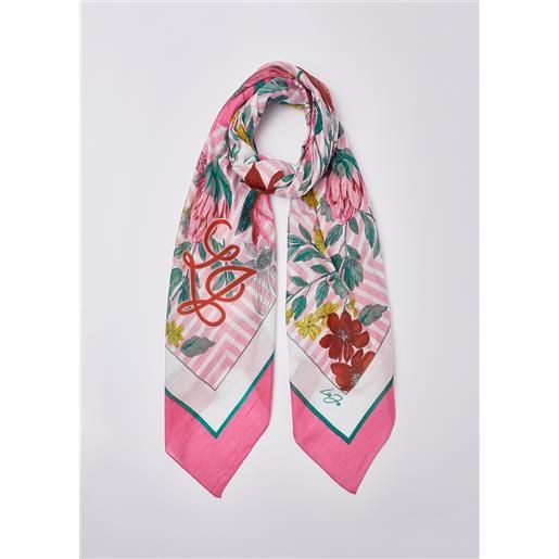 Liu jo stola con stampa floreale, rosa