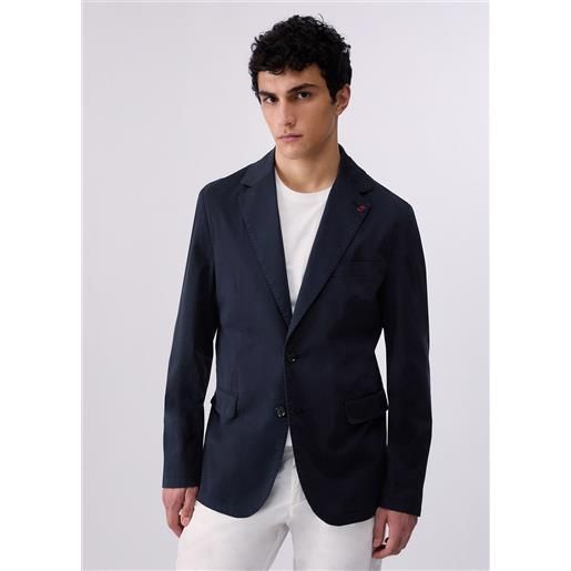 Liu jo giacca elegante in raso stretch, blu scuro