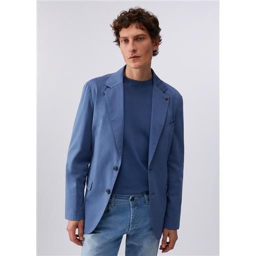 Liu jo giacca elegante in raso stretch, blu