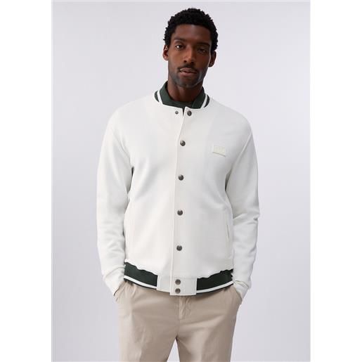 Liu jo felpa in neoprene, bianco tofu