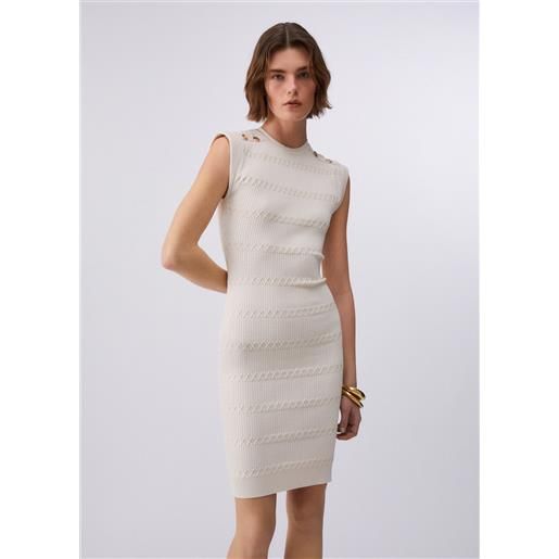Liu jo abito corto in maglia, cappuccino