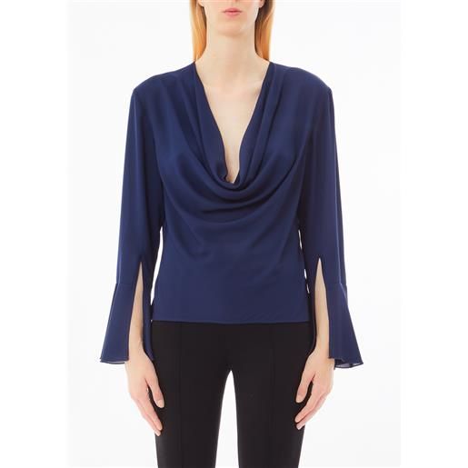 Akiooue Camicetta da donna a maniche corte, casual, girocollo, con volant, a doppio strato, in rete, S-3XL, Bianco floreale., S