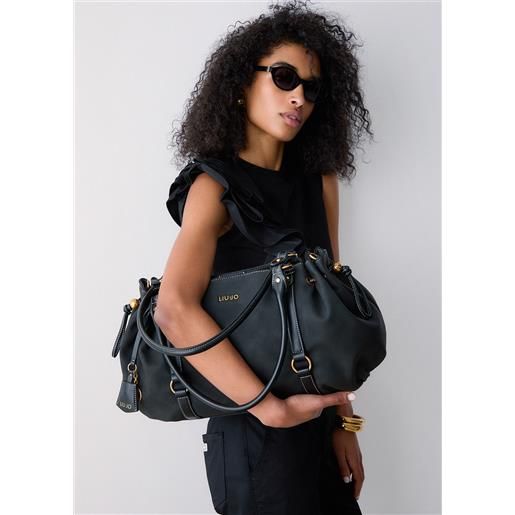 Liu jo borsa a spalla grande, nero