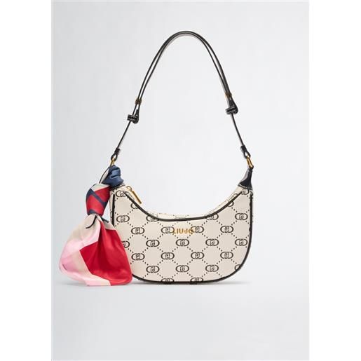 Liu jo borsa piccola con foulard, panna