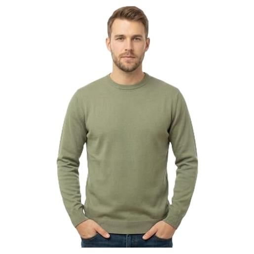 Maglifilo - maglione cotone uomo a manica lunga - girocollo classico 100% cotone, morbido e traspirante, stile versatile ed elegante, made in italy - idea regalo con scatola inclusa