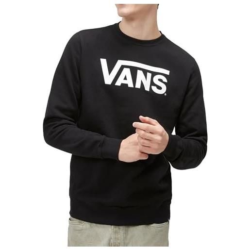 Vans felpa girocollo classica da uomo, nero, xl